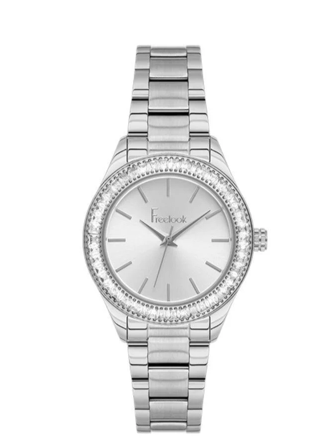 Freelook Paris Freelook Paris - Lumiere Women's Watch | Steel Case | Stainless Steel Band | Silver & Round Dial | Analog | Japanese Quartz | Mineral Glass | Premium Luxury Watch | Ideal Gift | Water Resistant 50 Meters