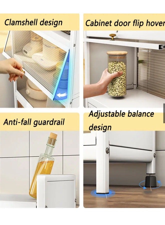 إن كي أكس خزانة منظمة قابلة للتكديس بمستويين مع أبواب - Image 2