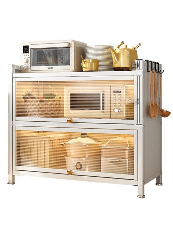 NKX - 3-Tier Stackable Organizer Cabinet with Doors - Image 1