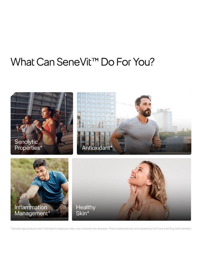 Decode Age Senolytic Activator SeneVit Blend of Fisetin, Apigenin For Immune Support | Healthy Ageing | Anti-Inflammatory | Cellular Health | Skin Health| Joint Health (30 Vegan Capsules), 100 grams - Image 2