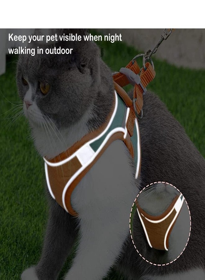 ATETO Cat Harness with Leash for Walking|| Adjustable Soft Faux Kitten Vest Harness|| with Safety Reflective Strip|| Pet Walking Leash for Outdoor(Pack of 1). - Image 5