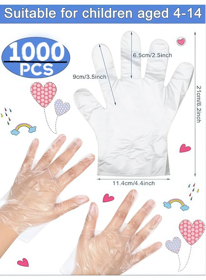 1000 Pack Disposable Gloves, Heavy Duty Kitchen Gloves for Food Handling, Oil-Proof Waterproof Household Cleaning Gloves, Multi-Use for Cooking Cleaning Hair Coloring Pet Care, One Size Fits Most - Image 3