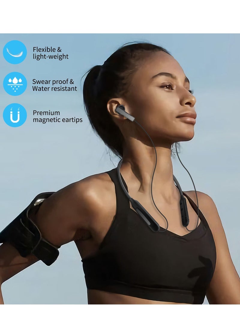 GULFLINK Wireless Neckband Earphone Grey - Image 5