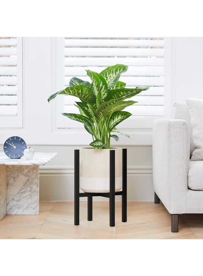 موثوقية التنبؤ حامل نباتات معدني قابل للتعديل، حامل أواني زهور دائري أسود ورف زاوية، رف عرض نباتات متين ومقاوم للصدأ للحدائق المنزلية الداخلية والخارجية، وتزيين الشرفات والفناءات - Image 2