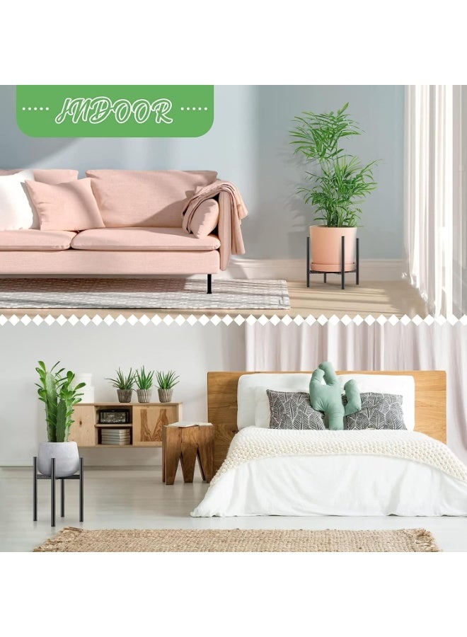 موثوقية التنبؤ حامل نباتات معدني قابل للتعديل، حامل أواني زهور دائري أسود ورف زاوية، رف عرض نباتات متين ومقاوم للصدأ للحدائق المنزلية الداخلية والخارجية، وتزيين الشرفات والفناءات - Image 4