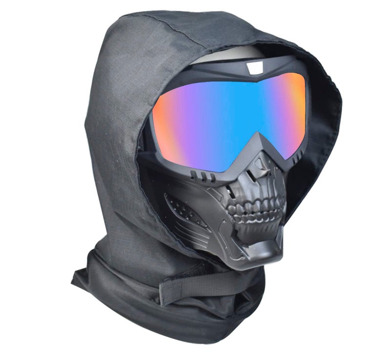JFFCESTORE Airsoft Mask Balaclava Full Face and Detachable Anti Fog Airsoft Goggles Military Outdoor Sport CS Tactical Paintball Mask Face Eye Protection Headgear Mask (Blue) - Image 2