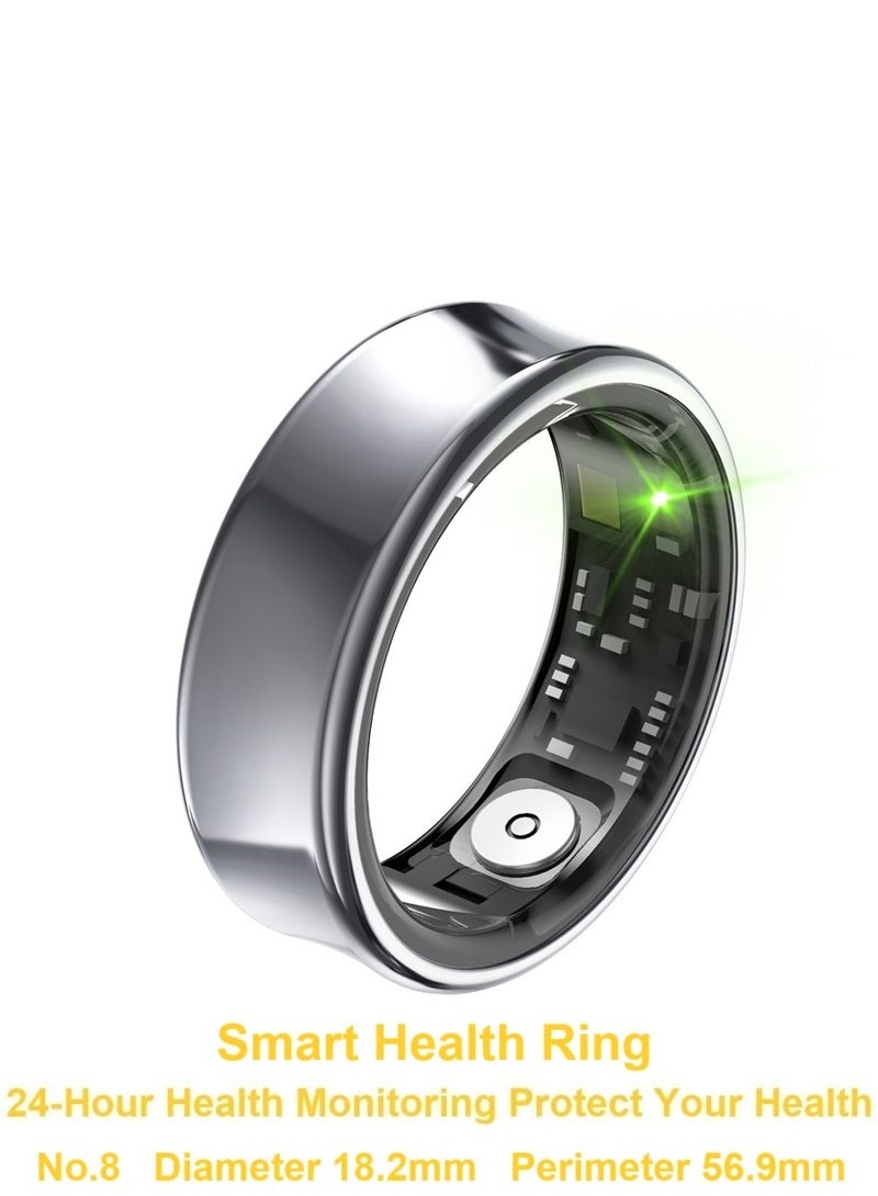 general Smart Ring SR05 for Heart Rate BlodOxygen Sleep Monitoring all Weather Motion Calculation 24-hour Health Monitoring Protect Your Health Grey No.18 - Image 1