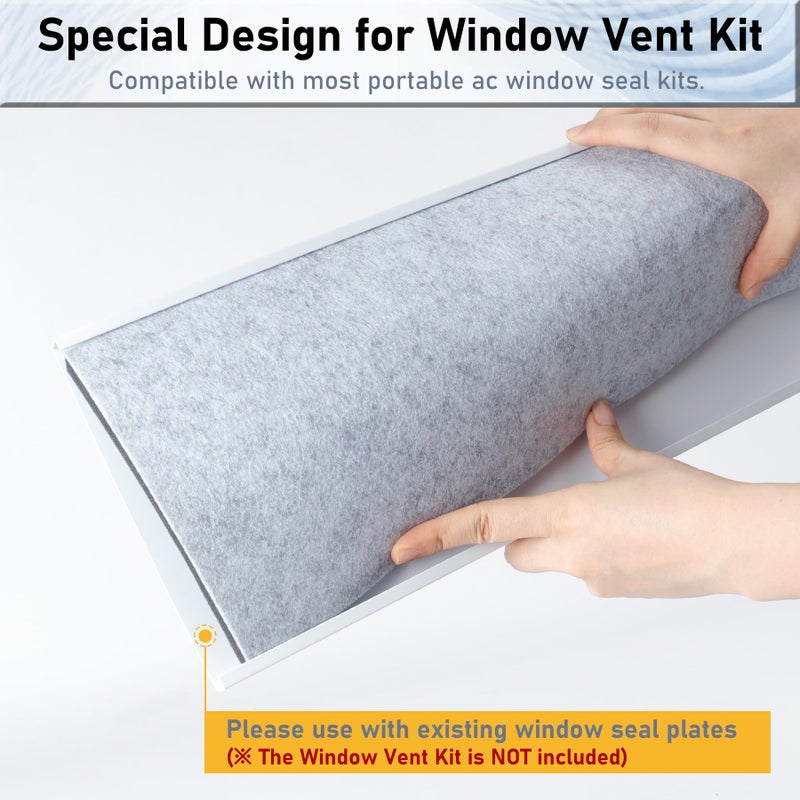 Flamorrow Insulated Foam Panels for Portable AC Window Seal Kit, Sturdy & Thick Air Conditioner Insulating Panel, Adjustable AC Window Seal Panels for Seal Heat, Fill Gap, Reduce Noise, 3 Pack - Image 4
