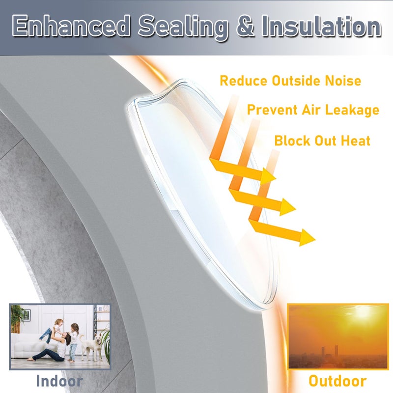 Flamorrow Insulated Foam Panels for Portable AC Window Seal Kit, Sturdy & Thick Air Conditioner Insulating Panel, Adjustable AC Window Seal Panels for Seal Heat, Fill Gap, Reduce Noise, 3 Pack - Image 2