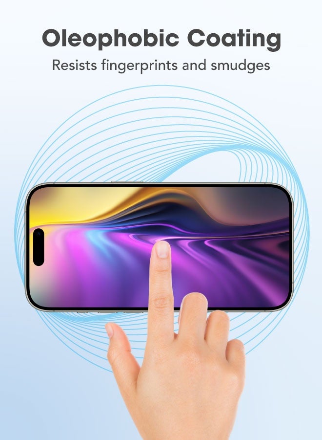 blupebble iPhone 17 Pro Privacy Screen Protector Tempered Glass with Auto Alignment Kit – Graphene Rock Series 2.5D Anti-Spy, 9H Shockproof, Anti-Fingerprint, Easy Install, Case Friendly - Image 2