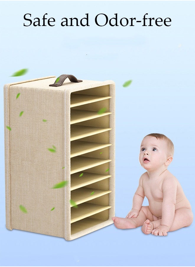 DUNISO 2pcs Wardrobe Clothes Organizer Closet Storage Organizer for Clothes Jeans Washable Closet Storage Boxes with Carrying Handles Cube Storage Bin for Home Bedroom Office  - Image 5