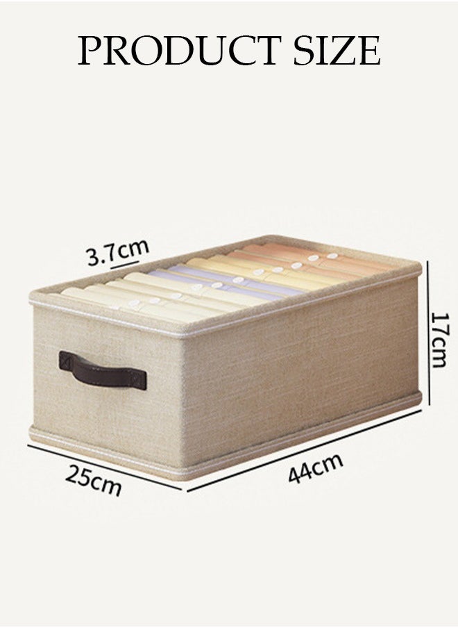 DUNISO 2pcs Wardrobe Clothes Organizer Closet Storage Organizer for Clothes Jeans Washable Closet Storage Boxes with Carrying Handles Cube Storage Bin for Home Bedroom Office  - Image 4