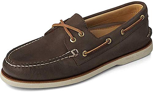 Sperry Men's Gold Authentic Original™ Boat Shoe, Brown, 8 - Image 1