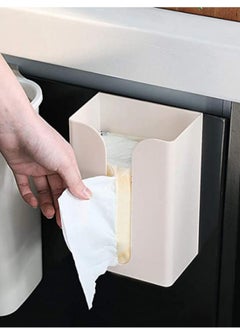 Alissa 2 Pieces Portable Toilet Tissue Dispenser Tissue Boxes Tissue Paper Holder Wall Mounted Storage Box for Living Room Bathroom Kitchen Toilet and Office Room Apricot  - Image 5