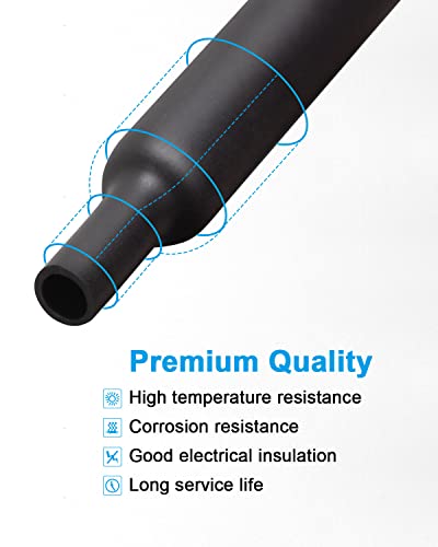 MILAPEAK 650 PCS Heat Shrink Tubing Kit, UL Approved Heat Shrink Tube Wire Wrap, 2:1 Ratio Electrical Cable Sleeve Assortment with Storage Case for Long Lasting Insulation Protection (8 Sizes, Black) - Image 4