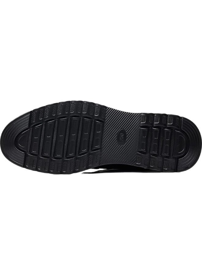 Poitulas Men'S Versatile Lace-Up Business Formal Casual Shoes, Lightweight Round Toe Dad Shoes, 6627 Black, Size 39 - Image 2