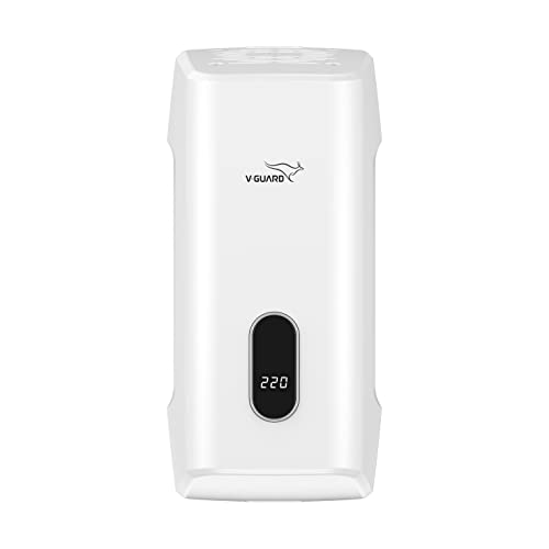V-Guard Trior iD500 AC Stabilizer for 2 ton Inverter AC | Digital Display | Intelligent Time Delay System | Energy Efficient Design | 3 Year Warranty by V-Guard | White (Working Range 170-270 VAC) - Image 1