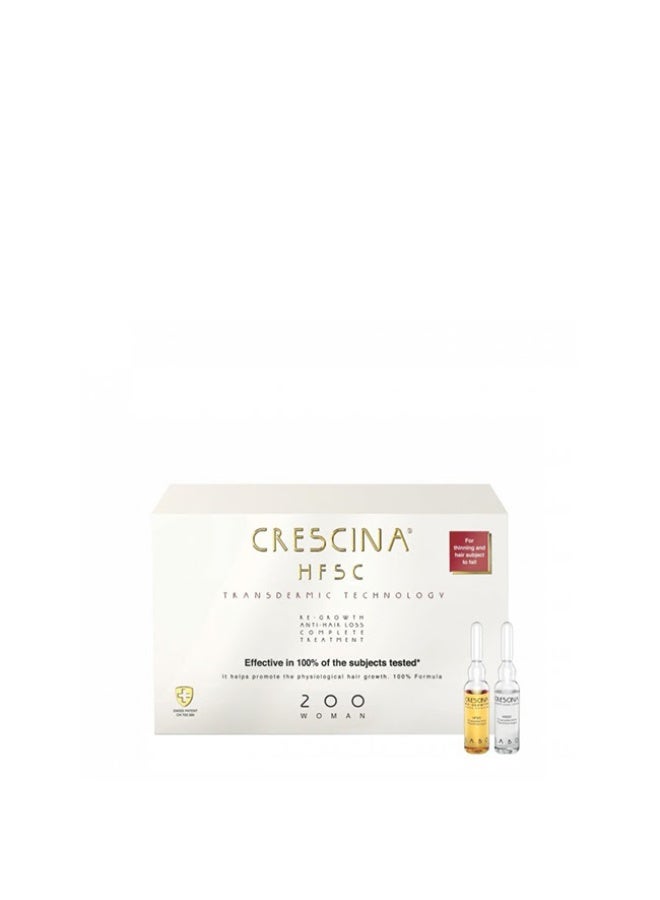 Crescina HFSC Transdermic Complete Treatment 200 Woman Ampoules 10+10 - Image 1