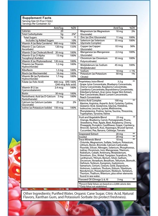wellgenix فيتامينات سائلة متوازنة للأطفال - متعددة الفيتامينات الغذائية للناقدين في الطعام - تعزز نظام المناعة وصحة الأطفال العامة 16 أونصة (1) - Image 2