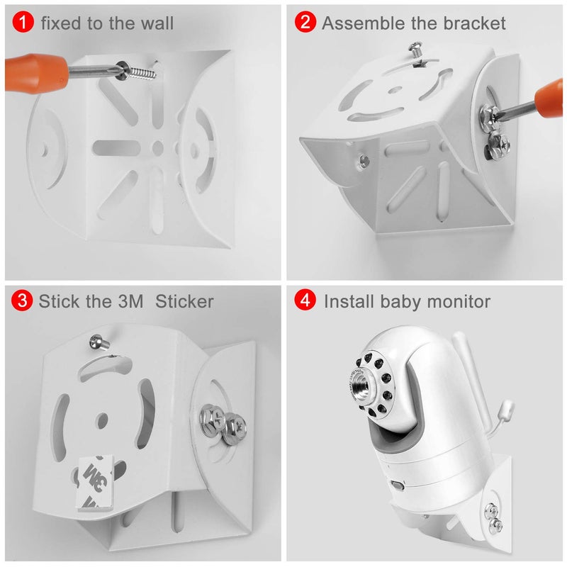 ALERTCAM Adjustable Angle Mount for Infant Optics DXR-8, Motorola, Samsung, Babysense and Most Universal Monitors Camera, Aluminum Alloy Material - Image 5