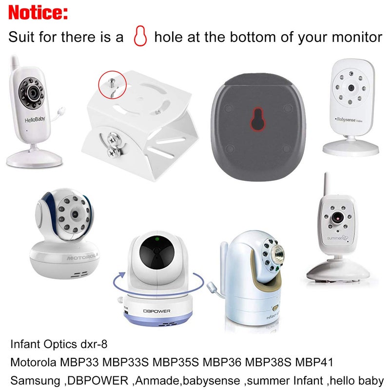 ALERTCAM Adjustable Angle Mount for Infant Optics DXR-8, Motorola, Samsung, Babysense and Most Universal Monitors Camera, Aluminum Alloy Material - Image 4