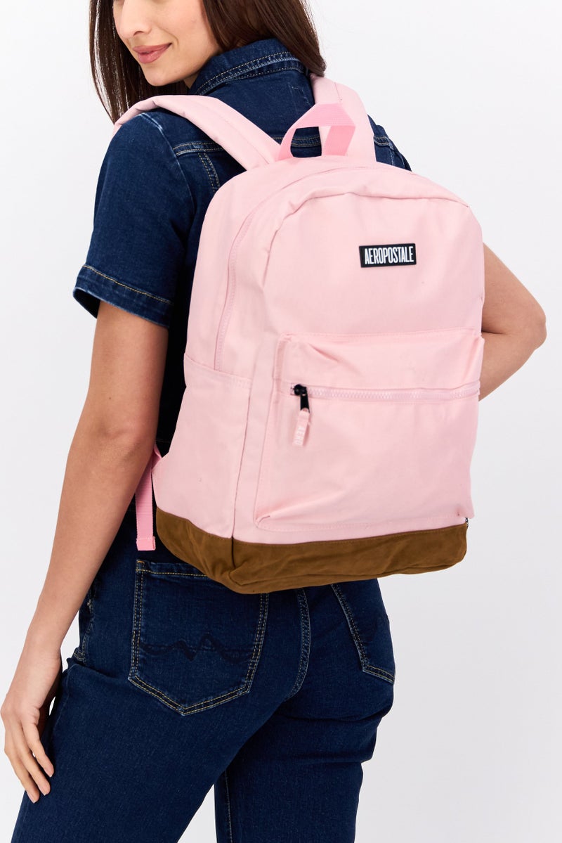 Aeropostale Women Brand Logo Field Backpack ll 32 L x 44 H x 13 W cm, Pink - Image 2