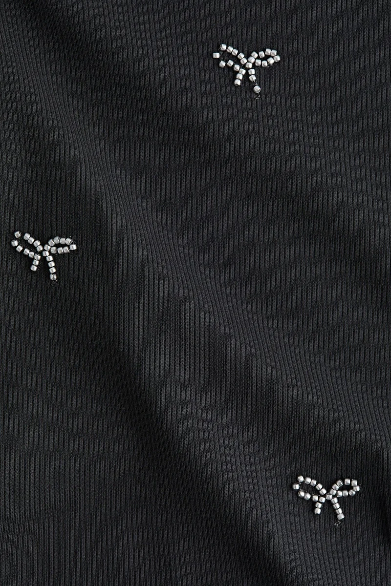 H&M Embellished cotton top