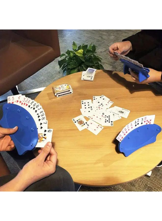 Green Plastic Hands Free Playing Card Holder Rack Stand For Card Games - Image 2