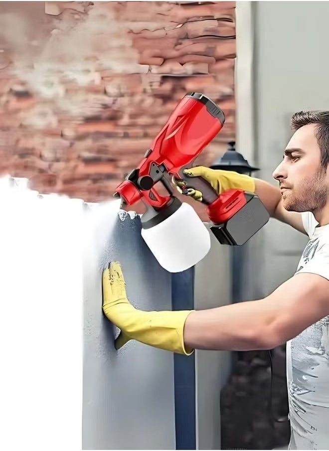 Denx - ELECTRIC SPRAY GUN 21V Handheld Adjustable Size Multifunctional High Pressure Paint Sprayer 800ml Large Capacity | 38000 RPM | SPRAYING DISTANCE 100-200 cm - Image 1