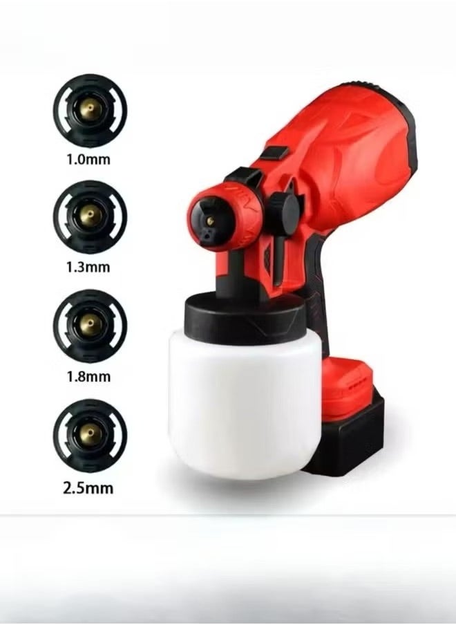 Denx - ELECTRIC SPRAY GUN 21V Handheld Adjustable Size Multifunctional High Pressure Paint Sprayer 800ml Large Capacity | 38000 RPM | SPRAYING DISTANCE 100-200 cm - Image 1