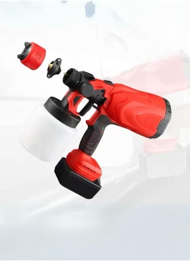 Denx - ELECTRIC SPRAY GUN 21V Handheld Adjustable Size Multifunctional High Pressure Paint Sprayer 800ml Large Capacity | 38000 RPM | SPRAYING DISTANCE 100-200 cm - Image 1