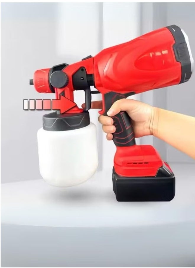 Denx - ELECTRIC SPRAY GUN 21V Handheld Adjustable Size Multifunctional High Pressure Paint Sprayer 800ml Large Capacity | 38000 RPM | SPRAYING DISTANCE 100-200 cm - Image 1