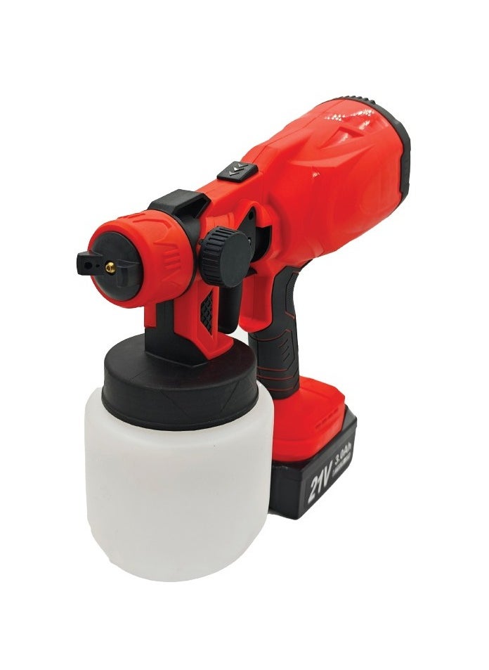 Denx - ELECTRIC SPRAY GUN 21V Handheld Adjustable Size Multifunctional High Pressure Paint Sprayer 800ml Large Capacity | 38000 RPM | SPRAYING DISTANCE 100-200 cm - Image 1