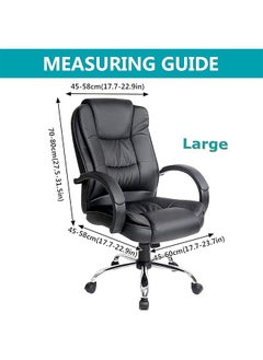 Office Chair Cover Velvet Computer Chair Cover Stretch Rotating Chair Cover Removable Swivel Slipcover Boss Chair Cover Protectors High Back Large Black Large - pzsku/Z1E17ECDB6897E952DA57Z/45/_/1740916071/a93efeea-ea5f-411e-809b-ab9d44e3d137