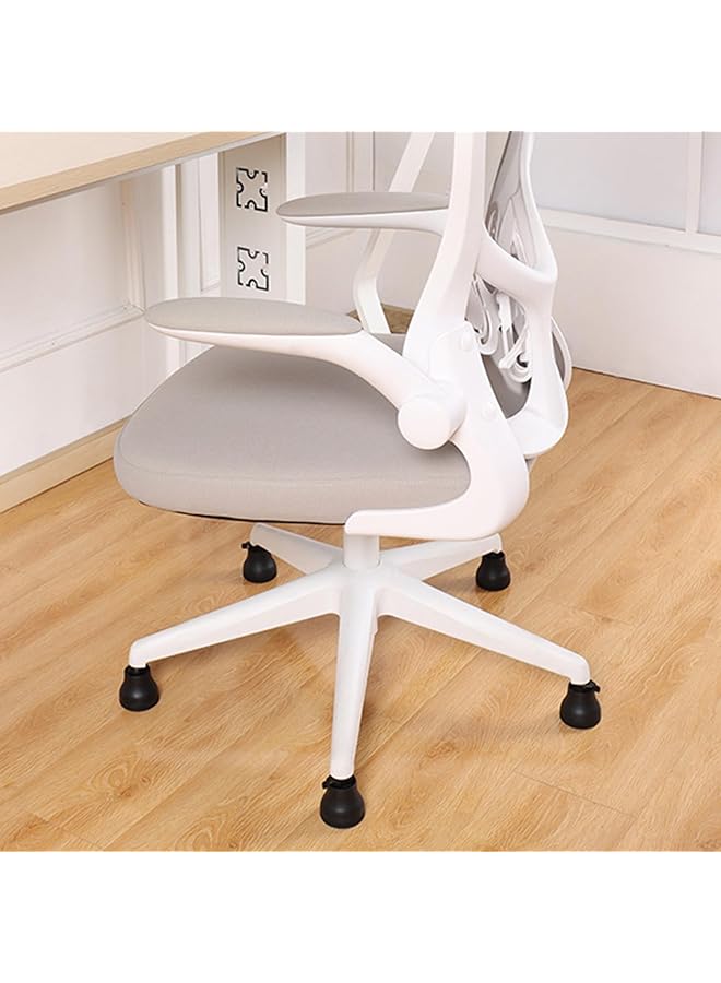 إيروريكس مجموعة من 5 عجلات دوارة بديلة لكرسي المكتب من Bell Glides لعجلات ثابتة ثابتة للأرضيات الخشبية، تبديل سهل بين انزلاق العجلات وسدادة العجلات، وسادات ذاتية اللصق من اللباد - Image 2