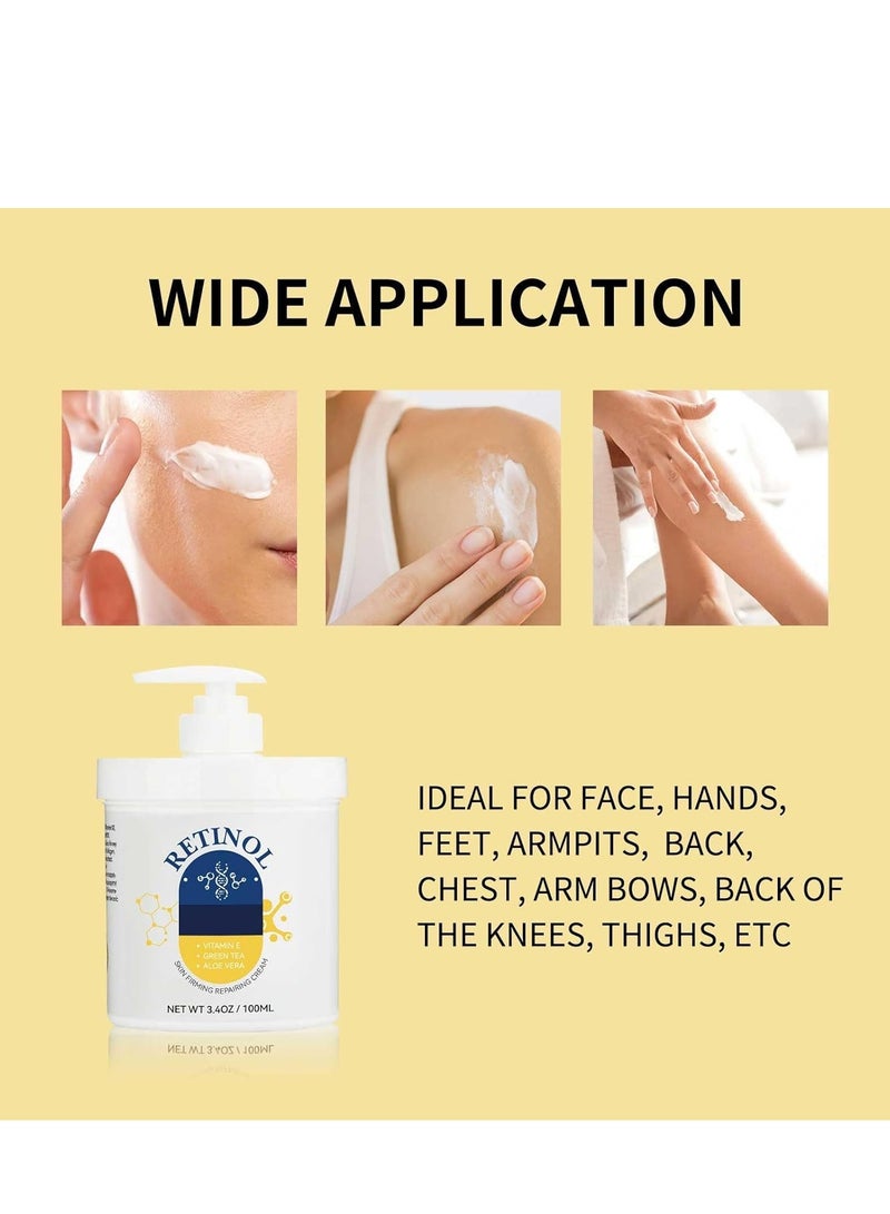 GROEI Retinol Cream Moisturizer for Face & Body, Collagen Lotion for Dry Skin, Skin Firming & Tightening Moisturizer, Skin Repair Cream, 100ml - Image 5