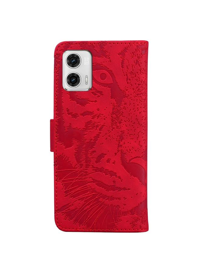 S-TOP Case For Motorola Moto G73 Tiger Embossing Pattern Leather Phone Case - Image 3
