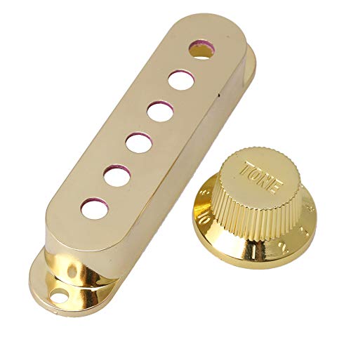 Lovermusic Golden Guitars Single Coil Pickup Cover String Spacing 48/50/52mm & 1V2T Knob Switch for Electric Guitars - Image 2