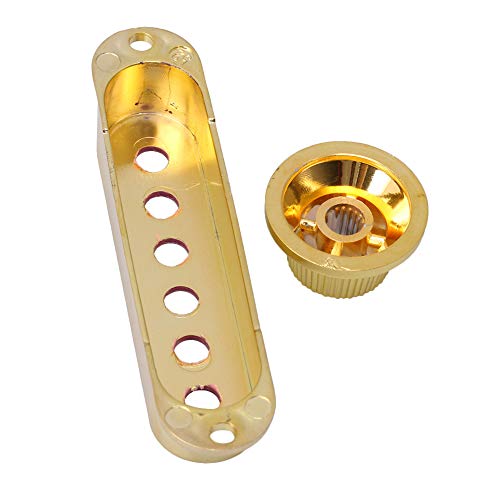 Lovermusic Golden Guitars Single Coil Pickup Cover String Spacing 48/50/52mm & 1V2T Knob Switch for Electric Guitars - Image 3