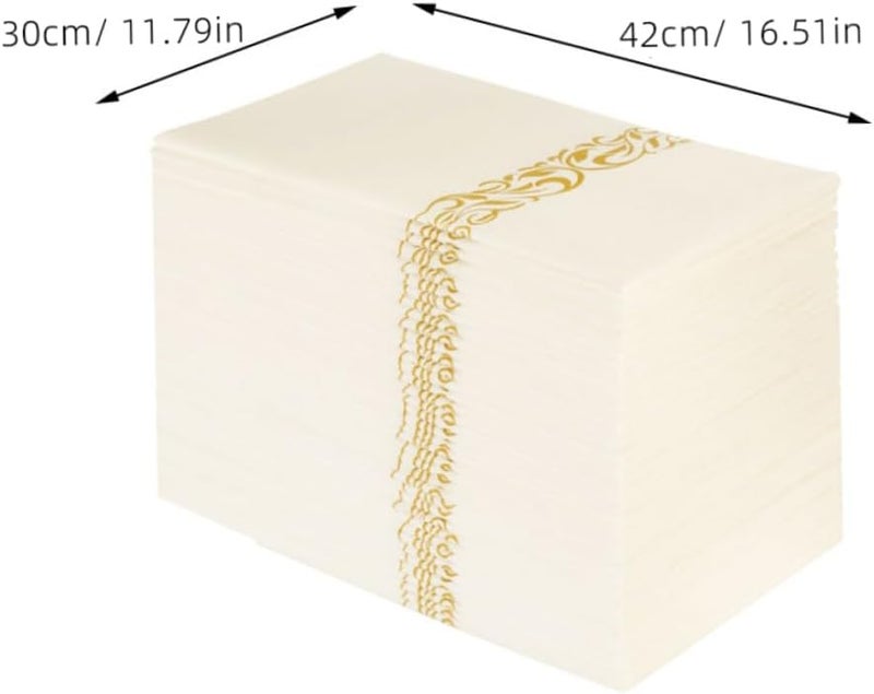 50 قطعة مناديل جيب أنيقة خفيفة الوزن محمولة للنزهات الخارجية والمطاعم وتناول الطعام - Image 3