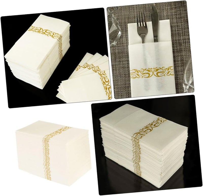 50 قطعة مناديل جيب أنيقة خفيفة الوزن محمولة للنزهات الخارجية والمطاعم وتناول الطعام - Image 4