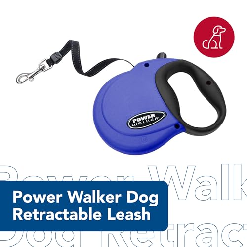 Coastal Pet Power Walker Dog Retractable Leash - Reflective Dog Leash - Stop-and-Release Control Button - Comfort Grip Handle - Red - Medium - Image 2