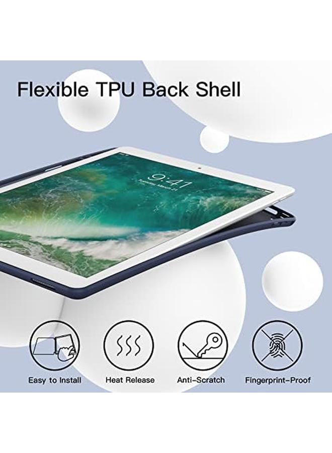 Jetech Case For Ipad Pro 12.9 Inch 2015 2017 Model 1St 2Nd Generation With Pencil Holder Slim Tablet Cover With Soft Tpu Back Auto Wake Sleep Navy - Image 2
