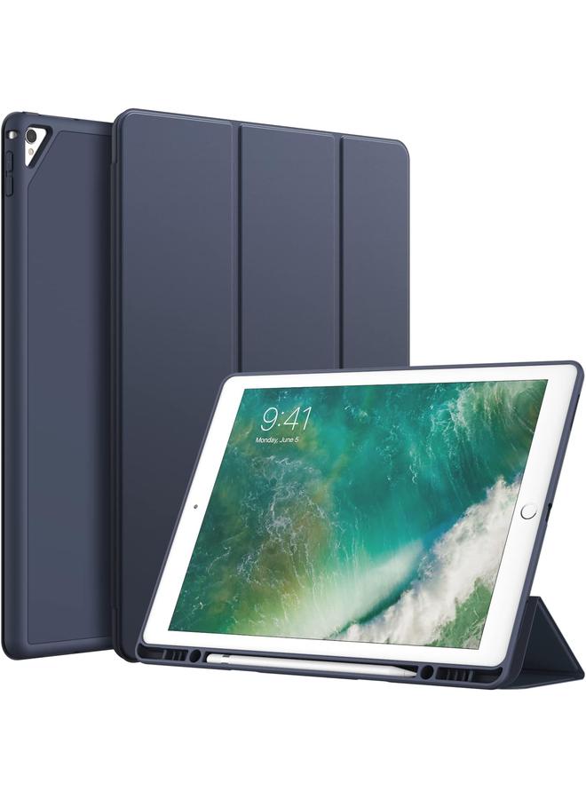 Jetech Case For Ipad Pro 12.9 Inch 2015 2017 Model 1St 2Nd Generation With Pencil Holder Slim Tablet Cover With Soft Tpu Back Auto Wake Sleep Navy - Image 1