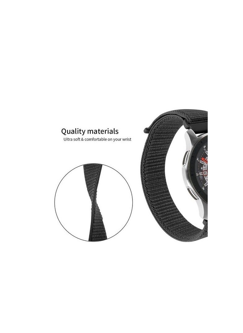 Generic - Replacement Nylon Nato Strap 20mm For Amazfit Bip U Pro / Bip / Bip Lite / Bip S / Bip S Lite / Bip U - Black - Image 1