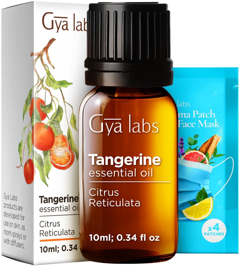 Gya Labs Tangerine Essential Oil - 0.34 Fl Oz - for Hair, Skin, Diffuser, Aromatherapy & DIY Candle Making Scent - Image 1