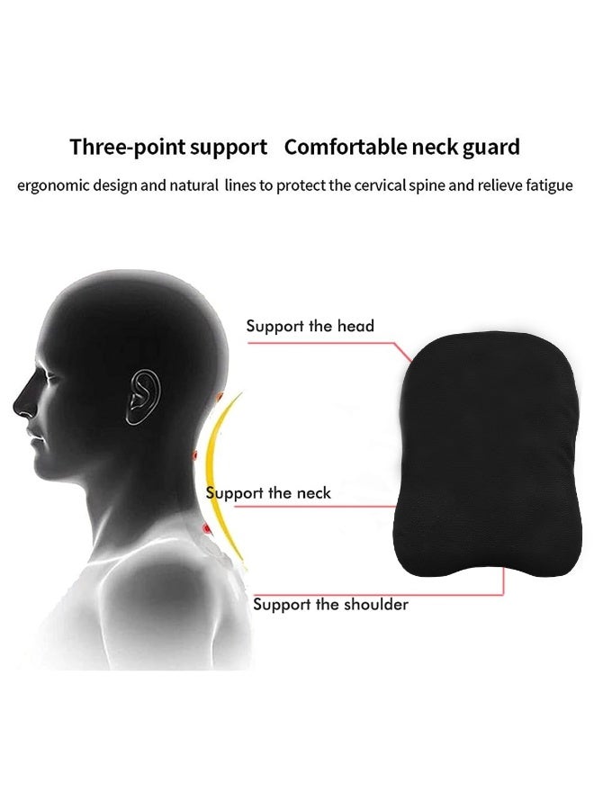 3 اكس ار وسادة سفر 3XR من إسفنج الذاكرة 3808، وسادة مريحة لدعم الرأس والرقبة والكتفين للسيارة والمكتب والطائرة والمنزل، لتخفيف الضغط، غطاء قابل للتهوية، ملاءمة عالمية، تصميم قابل للإزالة والغسل - Image 5