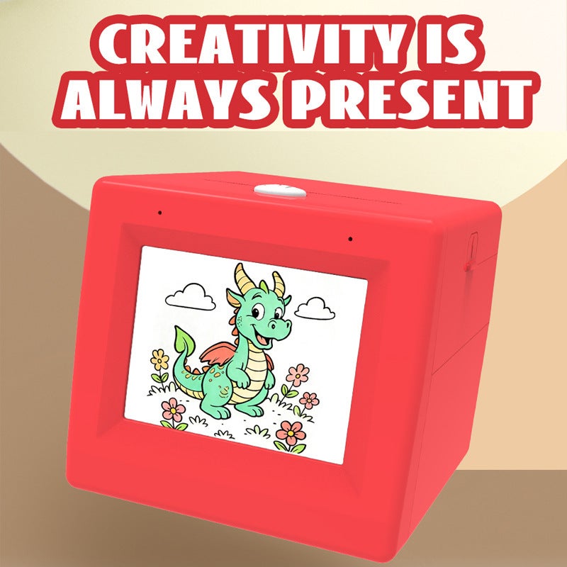 Portable Thermal Printer: 94 X 81 X 89 Mm 280-Gram Red Ink-Free Ai Voice-Activated Sticker Printer - Boosts Language Development Through Storytelling For Kids, Parents, Playdates And Creative Activiti - Image 4
