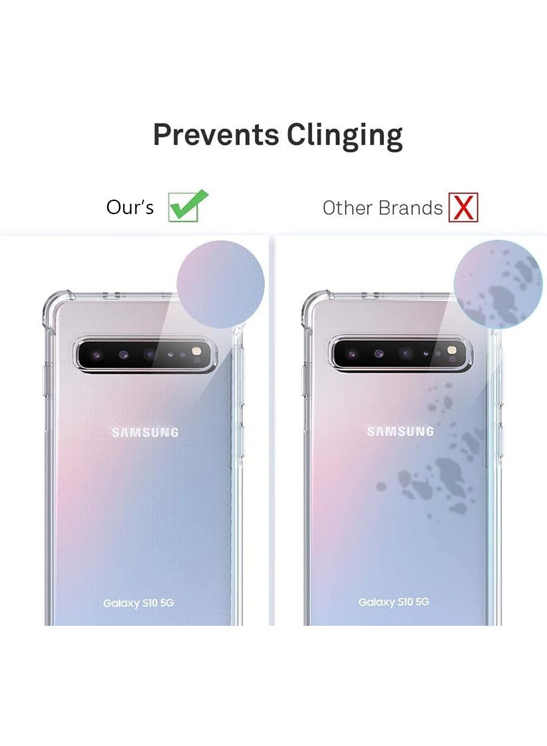 Case Up Samsung Galaxy S10 Clear Case, Shock-Absorption TPU Cell Phone Cover with Reinforced Corners, Soft Flexible & Crystal Clear Protective Bumper Case - Image 5