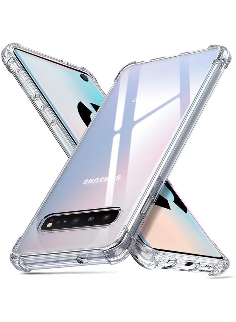 Case Up Samsung Galaxy S10 Clear Case, Shock-Absorption TPU Cell Phone Cover with Reinforced Corners, Soft Flexible & Crystal Clear Protective Bumper Case - Image 1